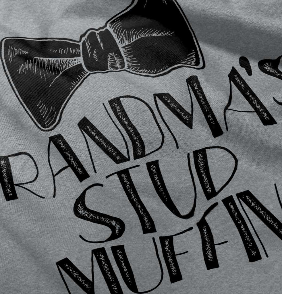 Grandma's Stud Muffin Infant Toddler T Shirt-Direct To Garment Print-Brisco Baby