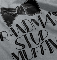 Grandma's Stud Muffin Infant Toddler T Shirt-Direct To Garment Print-Brisco Baby