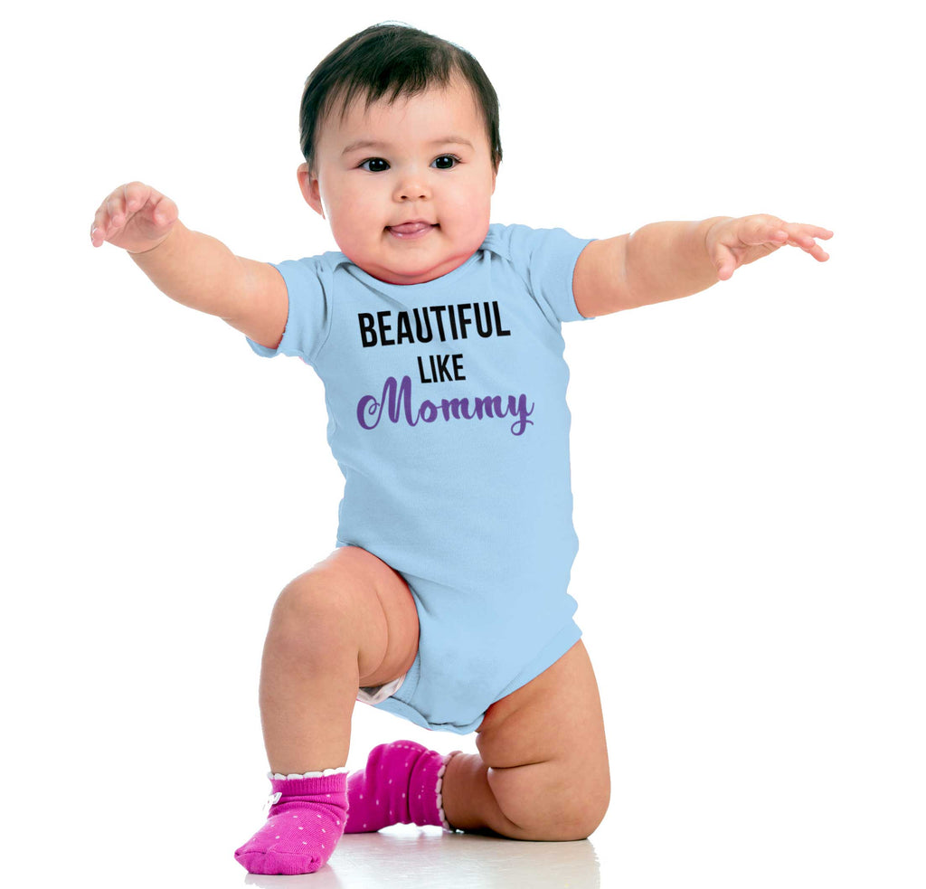 Beautiful Like Mommy Romper Bodysuit-Direct To Garment Print-Brisco Baby