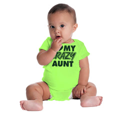 Crazy Aunt Romper Bodysuit-Direct To Garment Print-Brisco Baby