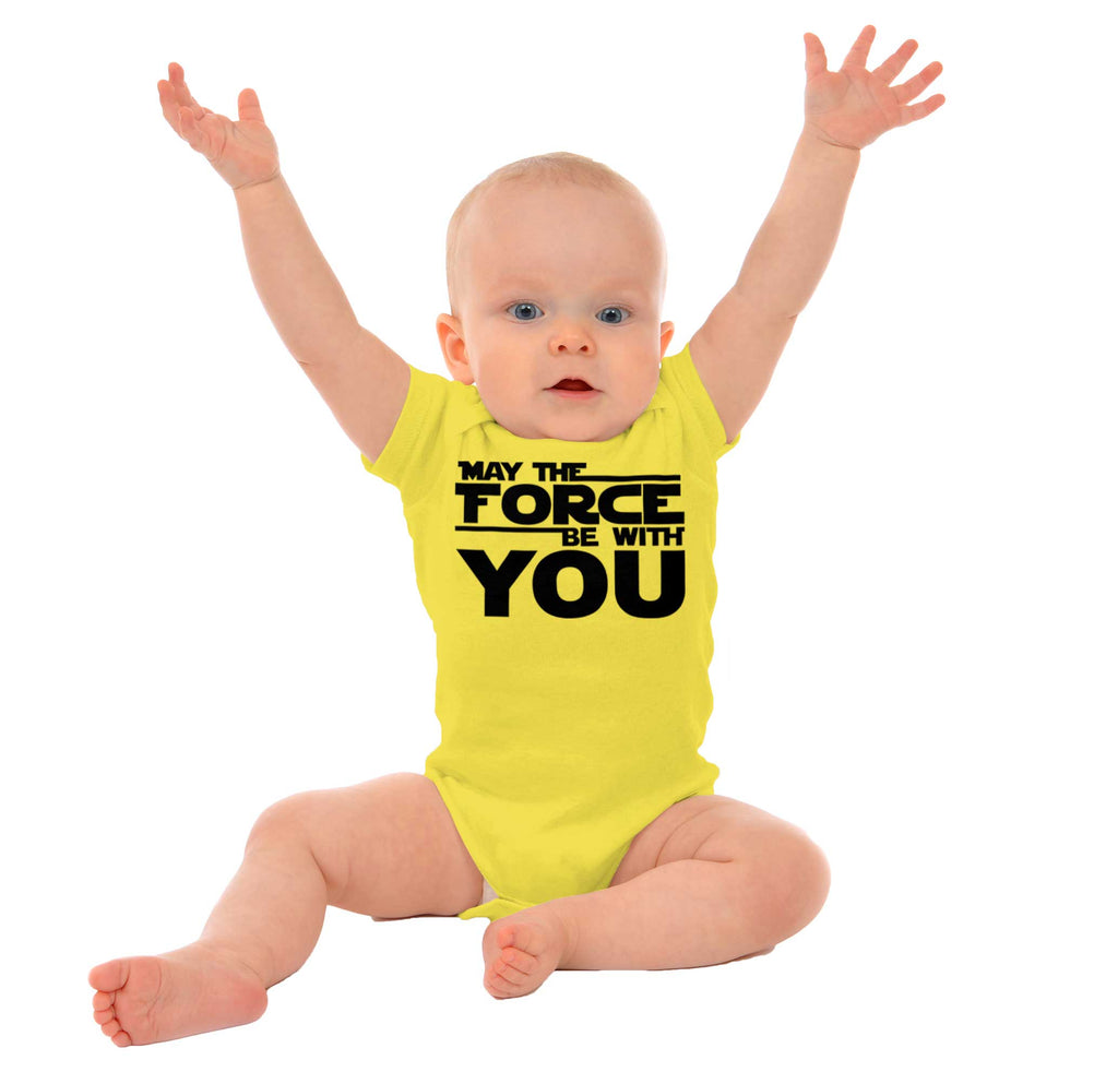 Force Be With You Romper Bodysuit-Direct To Garment Print-Brisco Baby