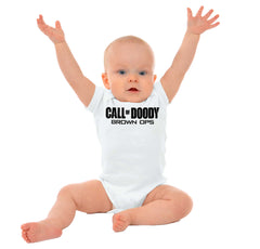 Call Of Doody Romper Bodysuit-Direct To Garment Print-Brisco Baby