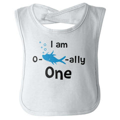 Oh Fish-ally One Infant Baby Bib-Direct To Garment Print-Brisco Baby