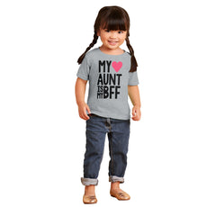 Aunt Is My BFF Infant Toddler T Shirt-Direct To Garment Print-Brisco Baby