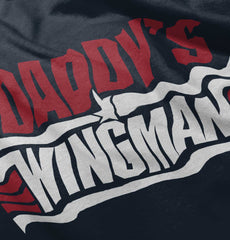 Daddy's Wingman Baby Ruffled Trim Romper-Direct To Garment Print-Brisco Baby