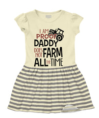 Farm All The Time Baby Striped Skirt Dress-Direct To Garment Print-Brisco Baby
