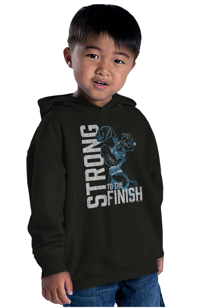Popeye Muscles Toddler Pullover Hoodie-Direct To Garment Print-Brisco Baby