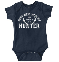 Daddy Is A Deer Hunter Romper Bodysuit-Direct To Garment Print-Brisco Baby