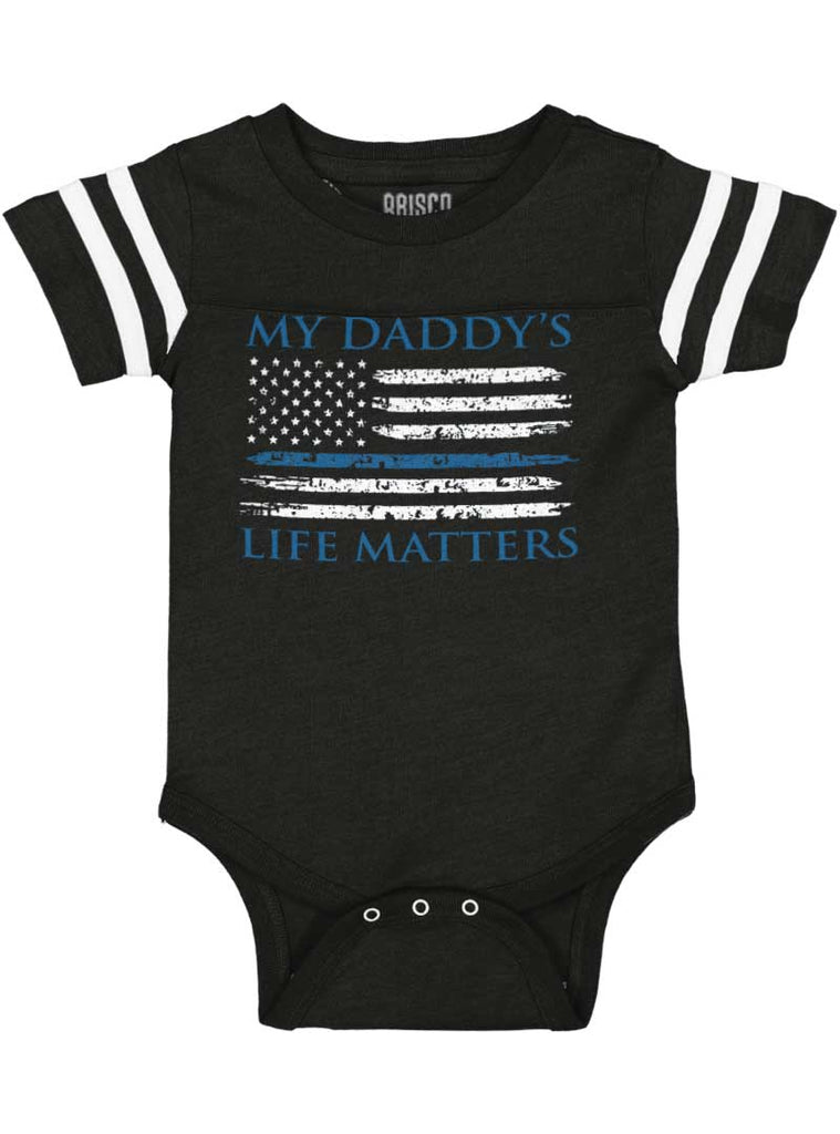 Daddy's Life Football Romper Bodysuit-Direct To Garment Print-Brisco Baby