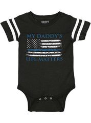 Daddy's Life Football Romper Bodysuit-Direct To Garment Print-Brisco Baby