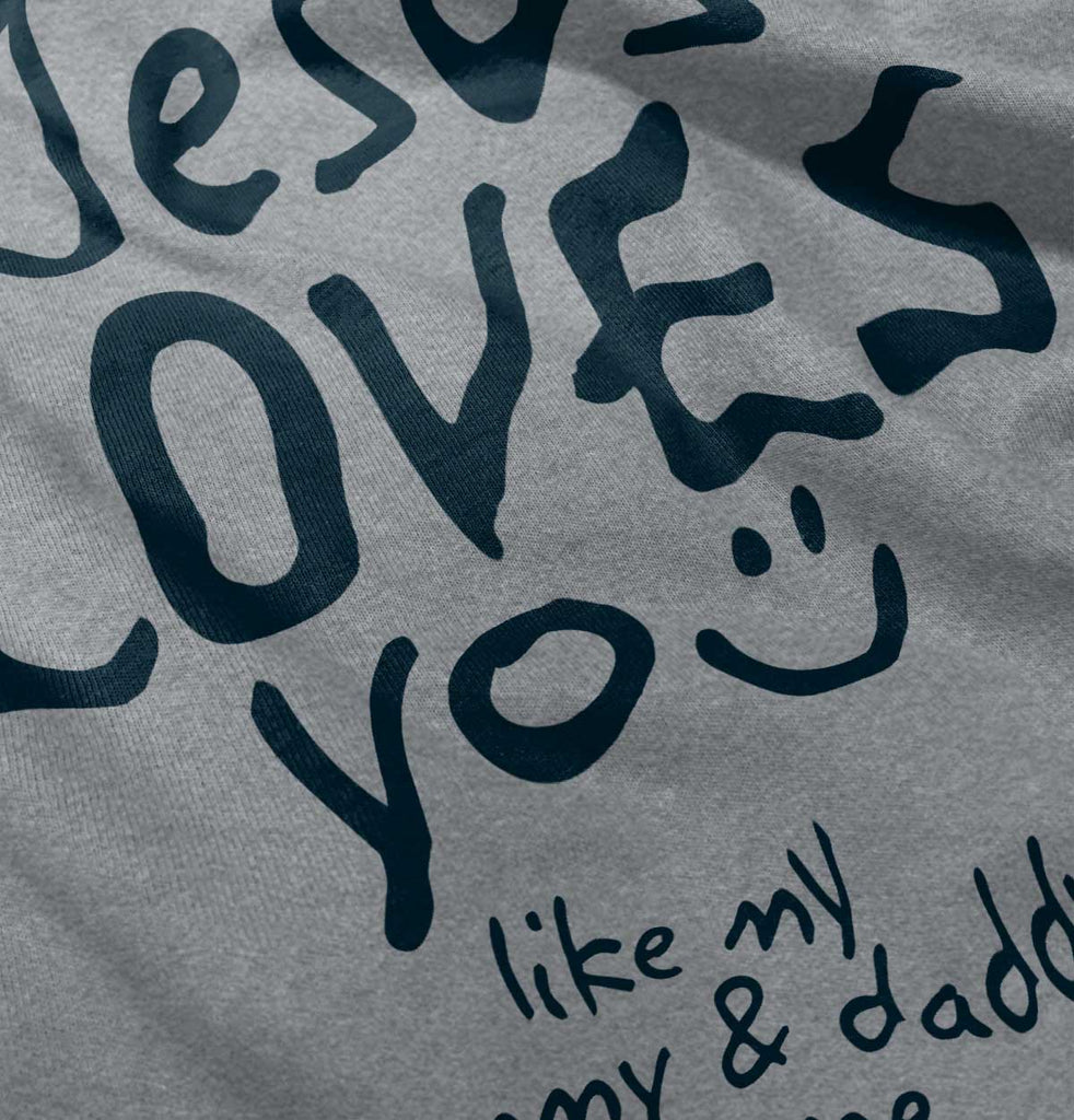 Jesus Loves You Toddler Football Jersey Tee-Direct To Garment Print-Brisco Baby