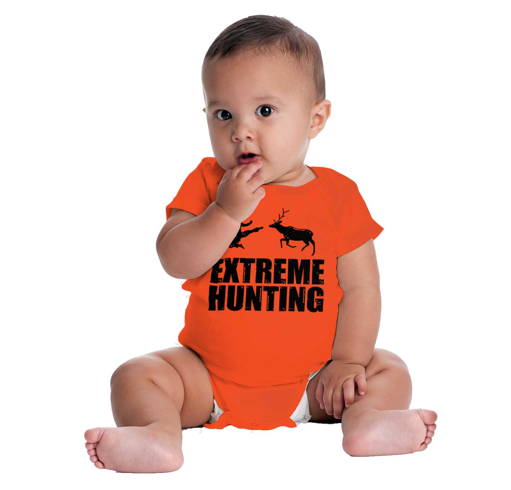 Extreme Deer Hunting Romper Bodysuit-Direct To Garment Print-Brisco Baby