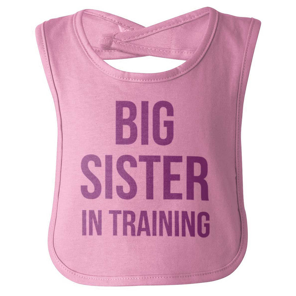 Big Sister In Training Infant Baby Bib-Direct To Garment Print-Brisco Baby