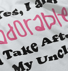 Adorable After Uncle Infant Baby Bib-Direct To Garment Print-Brisco Baby