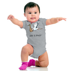 Stork Romper-Direct To Garment Print-Brisco Baby