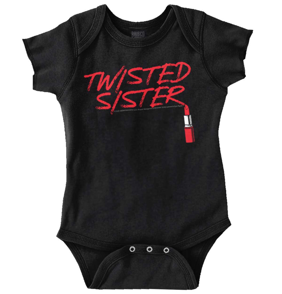 Twisted Lipstick Romper Bodysuit-Direct To Garment Print-Brisco Baby