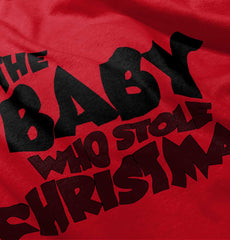 Baby Who Stole Christmas Romper Bodysuit-Direct To Garment Print-Brisco Baby