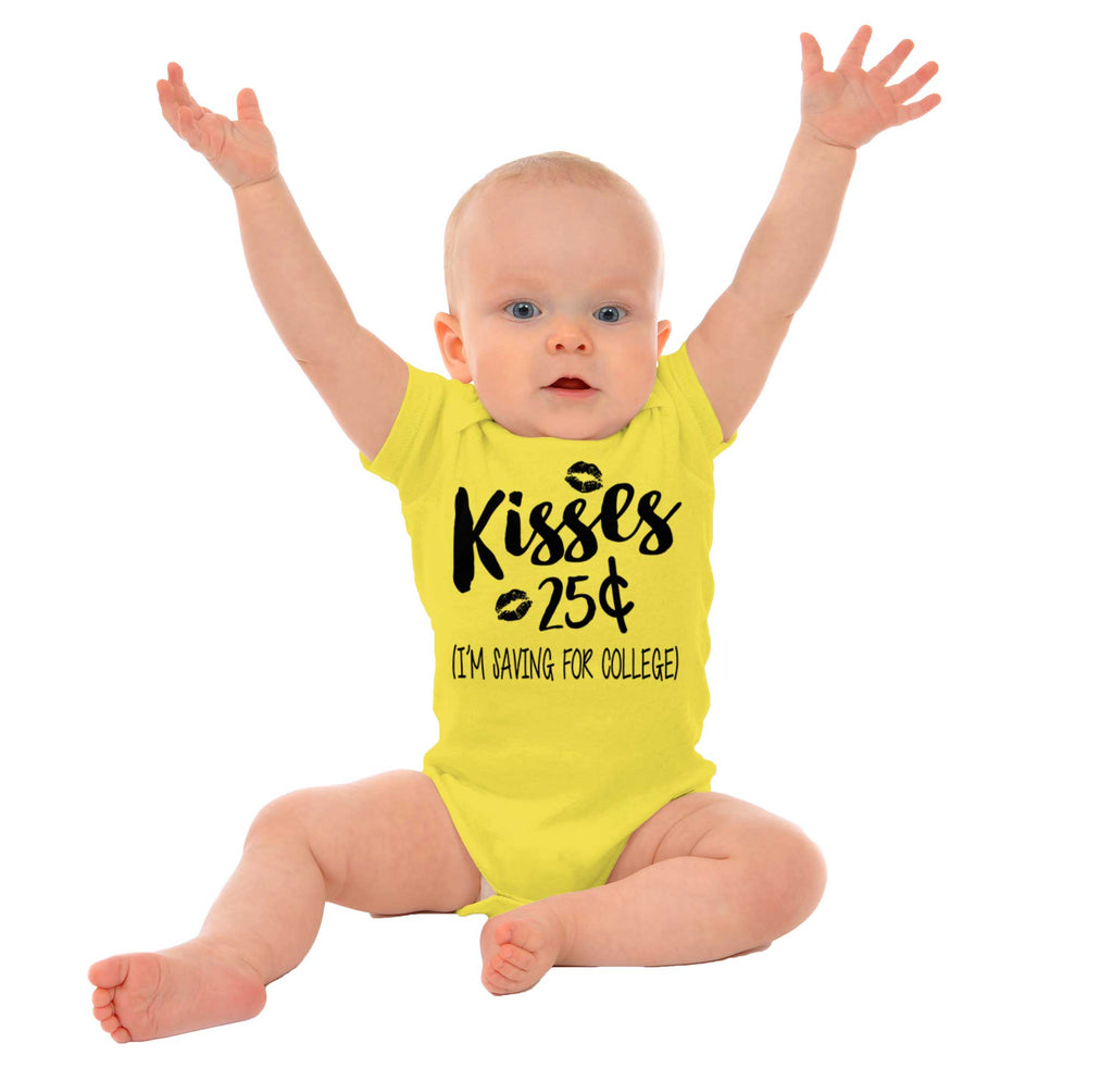 Kisses 25 Cents Romper Bodysuit-Direct To Garment Print-Brisco Baby