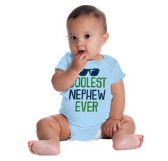 Coolest Nephew Ever Romper Bodysuit-Direct To Garment Print-Brisco Baby