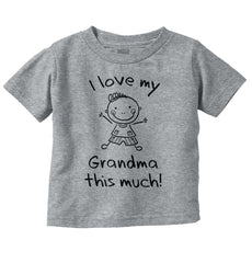 Love My Grandma Infant Toddler T Shirt-Direct To Garment Print-Brisco Baby