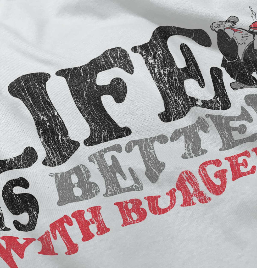 Better With Burgers Toddler Football Jersey Tee-Direct To Garment Print-Brisco Baby