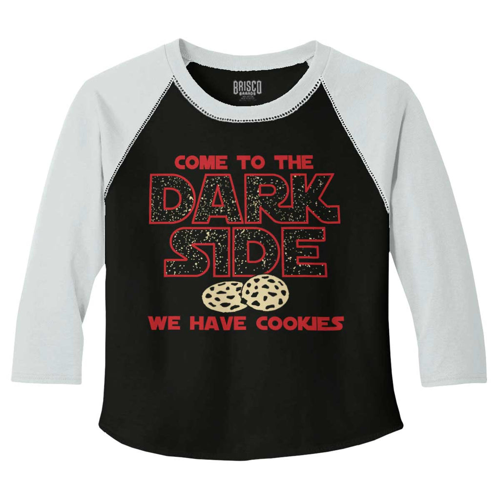 Come To The Dark Side Toddler Baseball-Direct To Garment Print-Brisco Baby