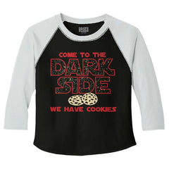 Come To The Dark Side Toddler Baseball-Direct To Garment Print-Brisco Baby