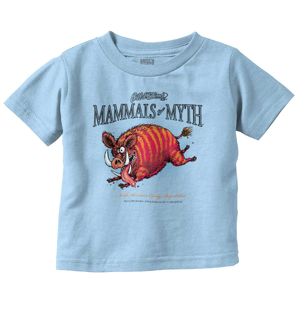 Candy-Striped Boar Infant Toddler T Shirt-Direct To Garment Print-Brisco Baby