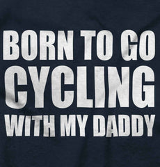 Cycling With Daddy Romper Bodysuit-Direct To Garment Print-Brisco Baby