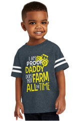 Farm All The Time Toddler Football Jersey Tee-Direct To Garment Print-Brisco Baby