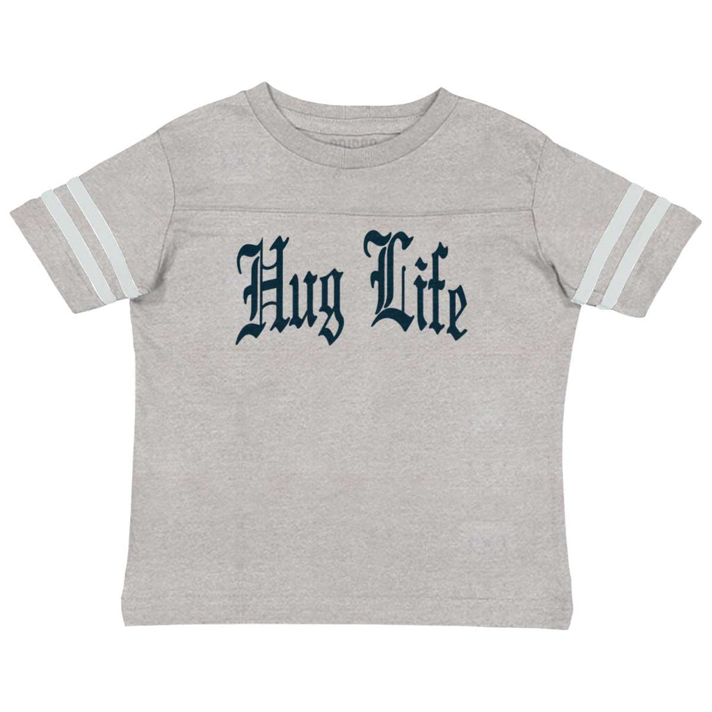 Hug Life Toddler Football Jersey Tee-Direct To Garment Print-Brisco Baby