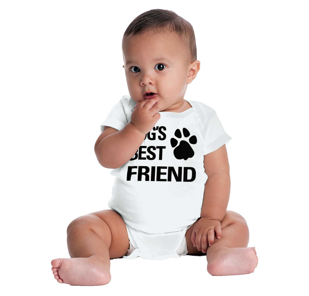 Dog's Best Friend Romper Bodysuit-Direct To Garment Print-Brisco Baby