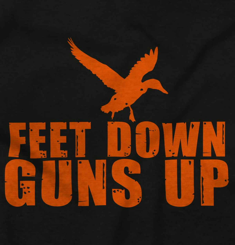 Feet Down Guns Up Duck Romper Bodysuit-Direct To Garment Print-Brisco Baby