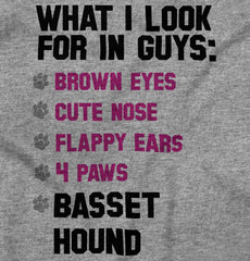 Basset Hound List Romper Bodysuit-Direct To Garment Print-Brisco Baby