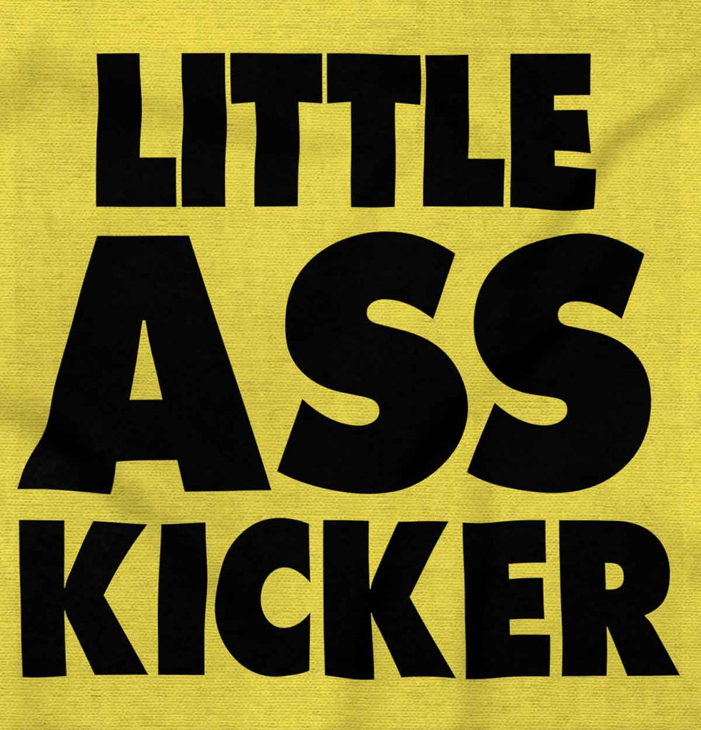 Little Ass Kicker Romper Bodysuit-Direct To Garment Print-Brisco Baby