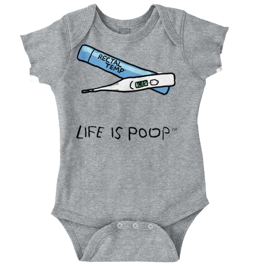 Rectal Thermometer Romper Bodysuit-Direct To Garment Print-Brisco Baby