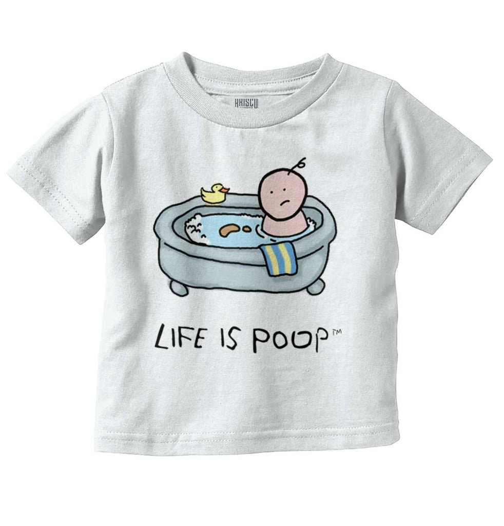 Poop in Bath Infant Toddler T Shirt-Direct To Garment Print-Brisco Baby