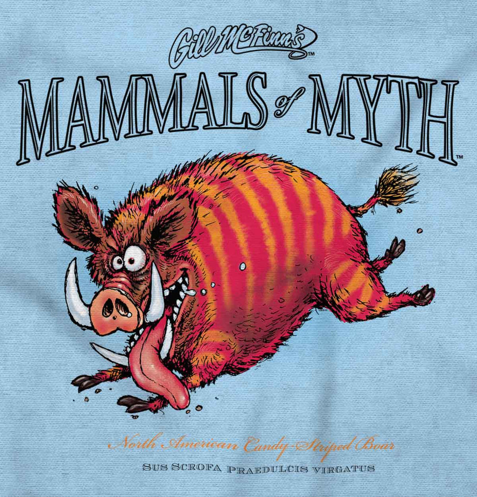Candy-Striped Boar Infant Toddler T Shirt-Direct To Garment Print-Brisco Baby