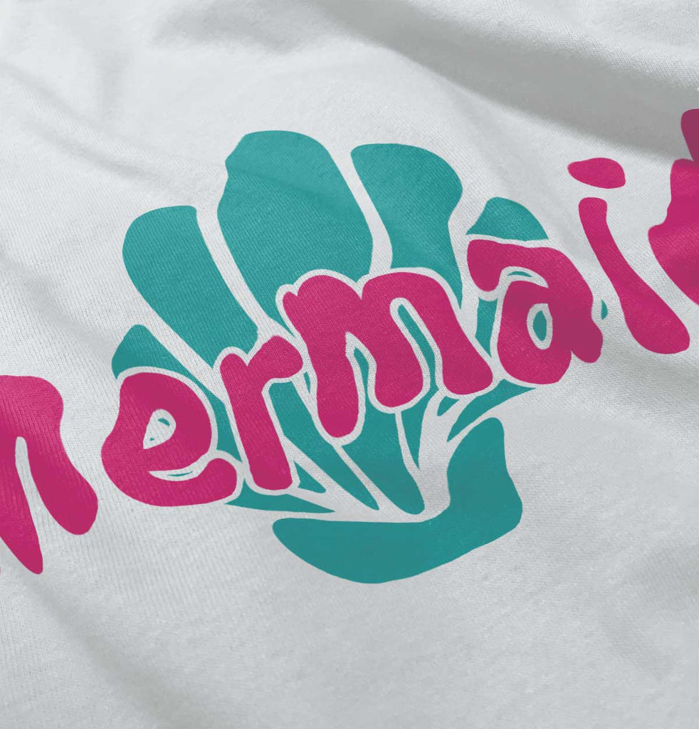 Mermaid Shell Romper Bodysuit-Direct To Garment Print-Brisco Baby