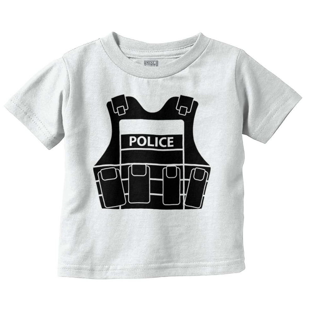 Police Vest Infant Toddler T Shirt-Direct To Garment Print-Brisco Baby