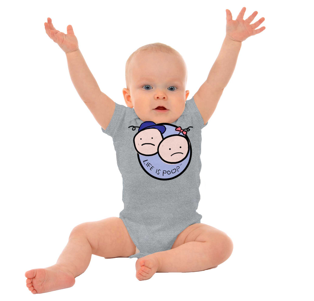 Boy and Girl Logo Romper Bodysuit-Direct To Garment Print-Brisco Baby