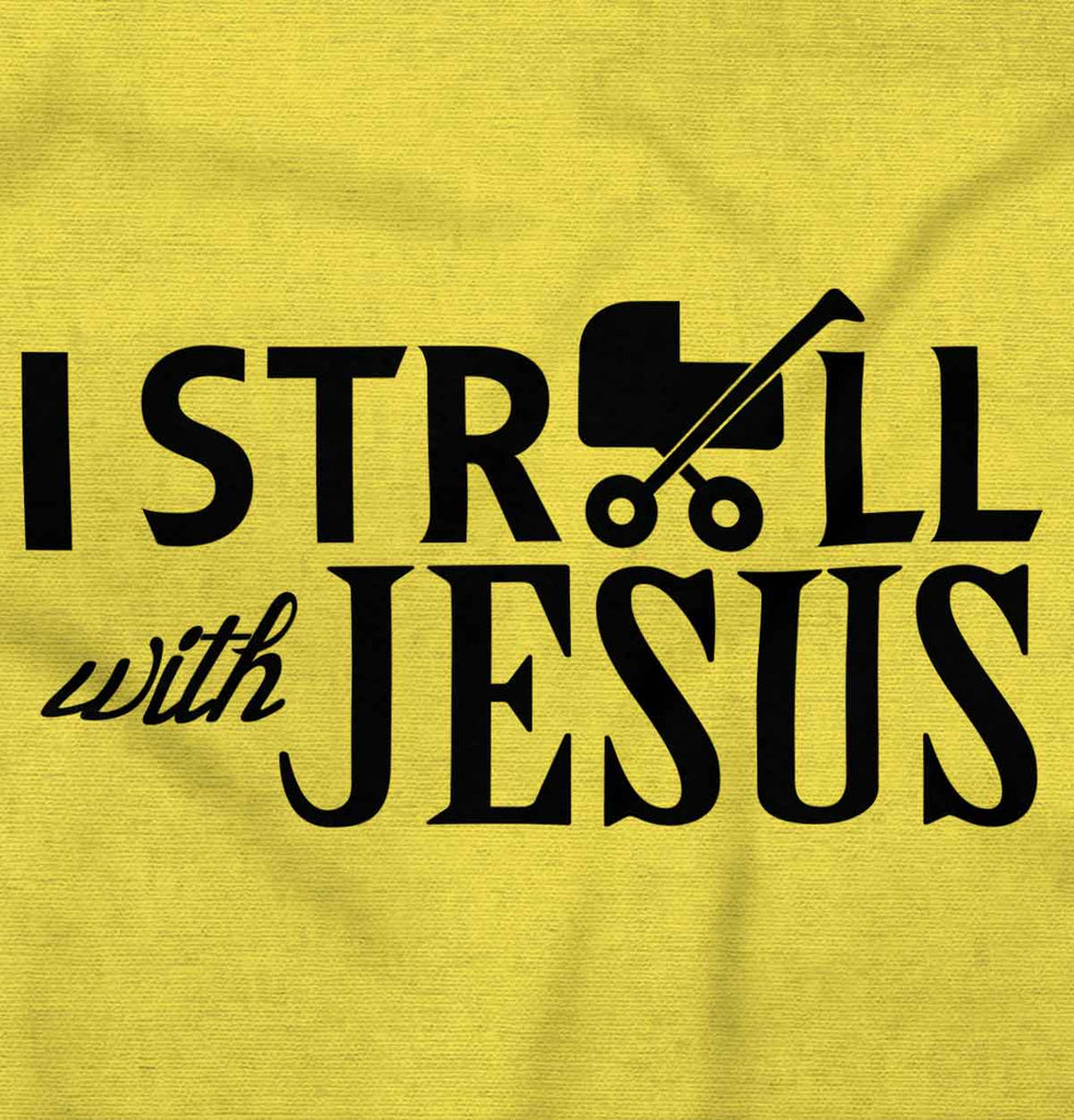 Stroll With Jesus Romper Bodysuit-Direct To Garment Print-Brisco Baby