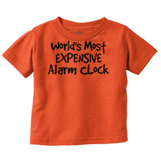 Alarm Clock Infant Toddler T Shirt-Direct To Garment Print-Brisco Baby