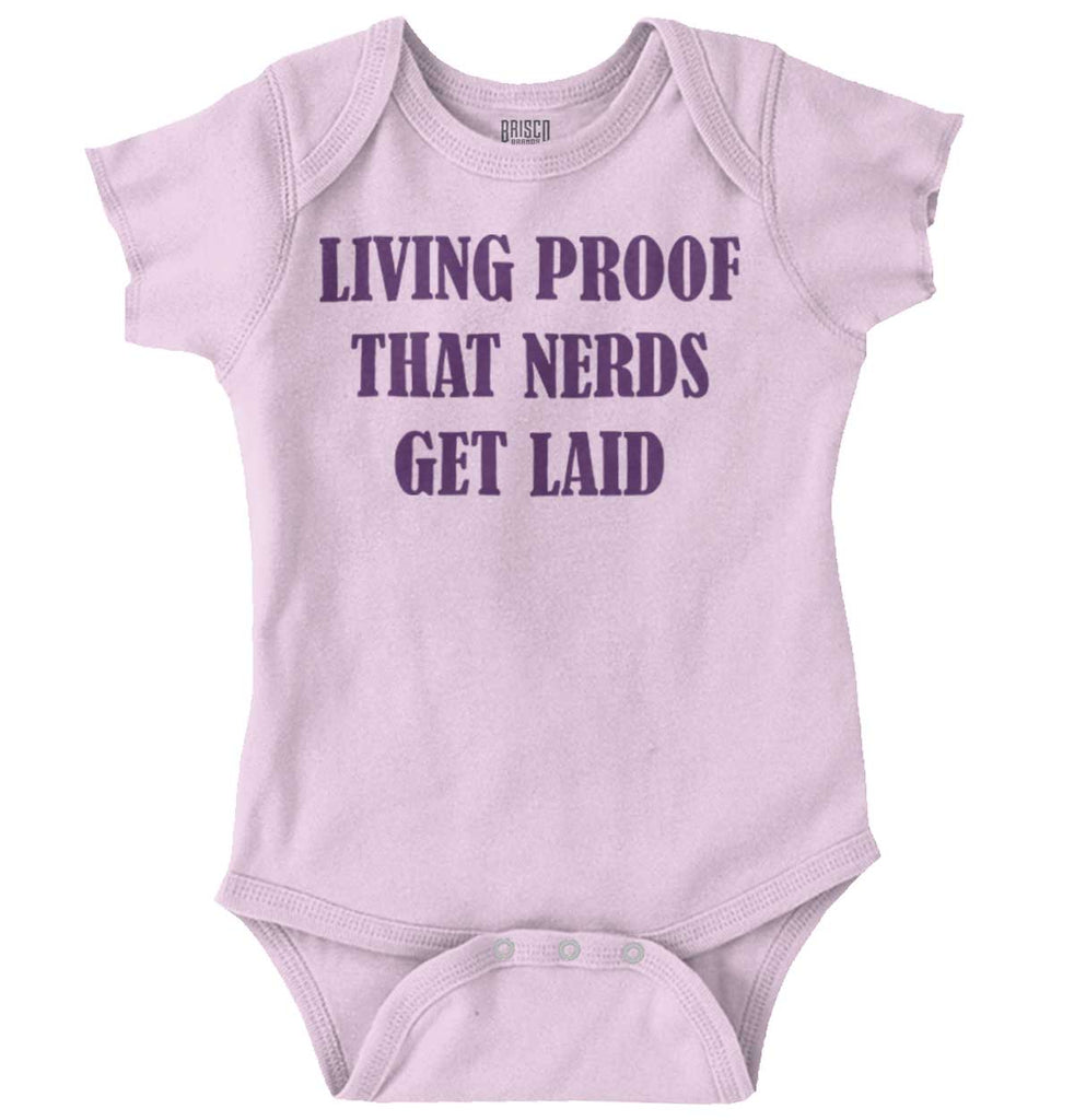 Nerds Get Laid Romper Bodysuit-Direct To Garment Print-Brisco Baby
