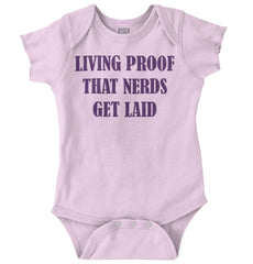 Nerds Get Laid Romper Bodysuit-Direct To Garment Print-Brisco Baby