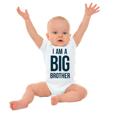 I Am A Big Brother Romper Bodysuit-Direct To Garment Print-Brisco Baby