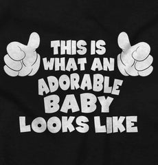 Adorable Looks Like Infant Baby Bib-Direct To Garment Print-Brisco Baby