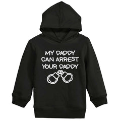Arrest Your Daddy Toddler Pullover Hoodie-Direct To Garment Print-Brisco Baby