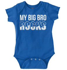 My Big Bro Rocks Romper Bodysuit-Direct To Garment Print-Brisco Baby
