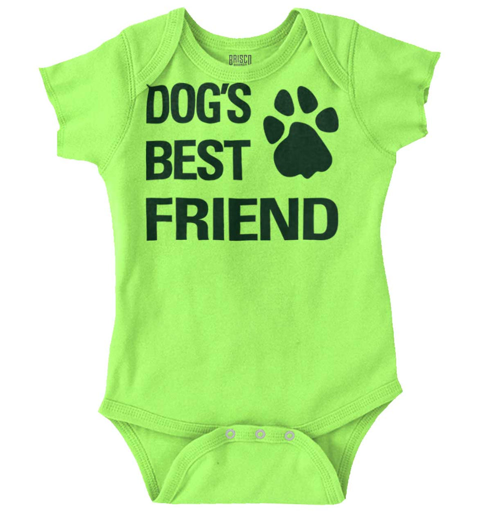 Dog's Best Friend Romper Bodysuit-Direct To Garment Print-Brisco Baby